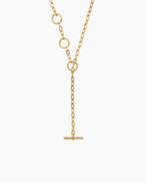 DY Madison® Three Ring Chain Necklace in 18K Yellow Gold, 3mm